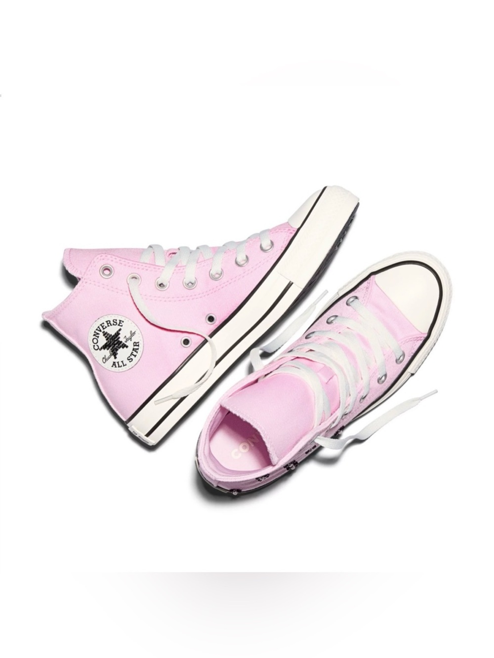 Converse Chuck Taylor All Star High Women's Lace-Up Beaded Sneakers - Picture 5 of 6